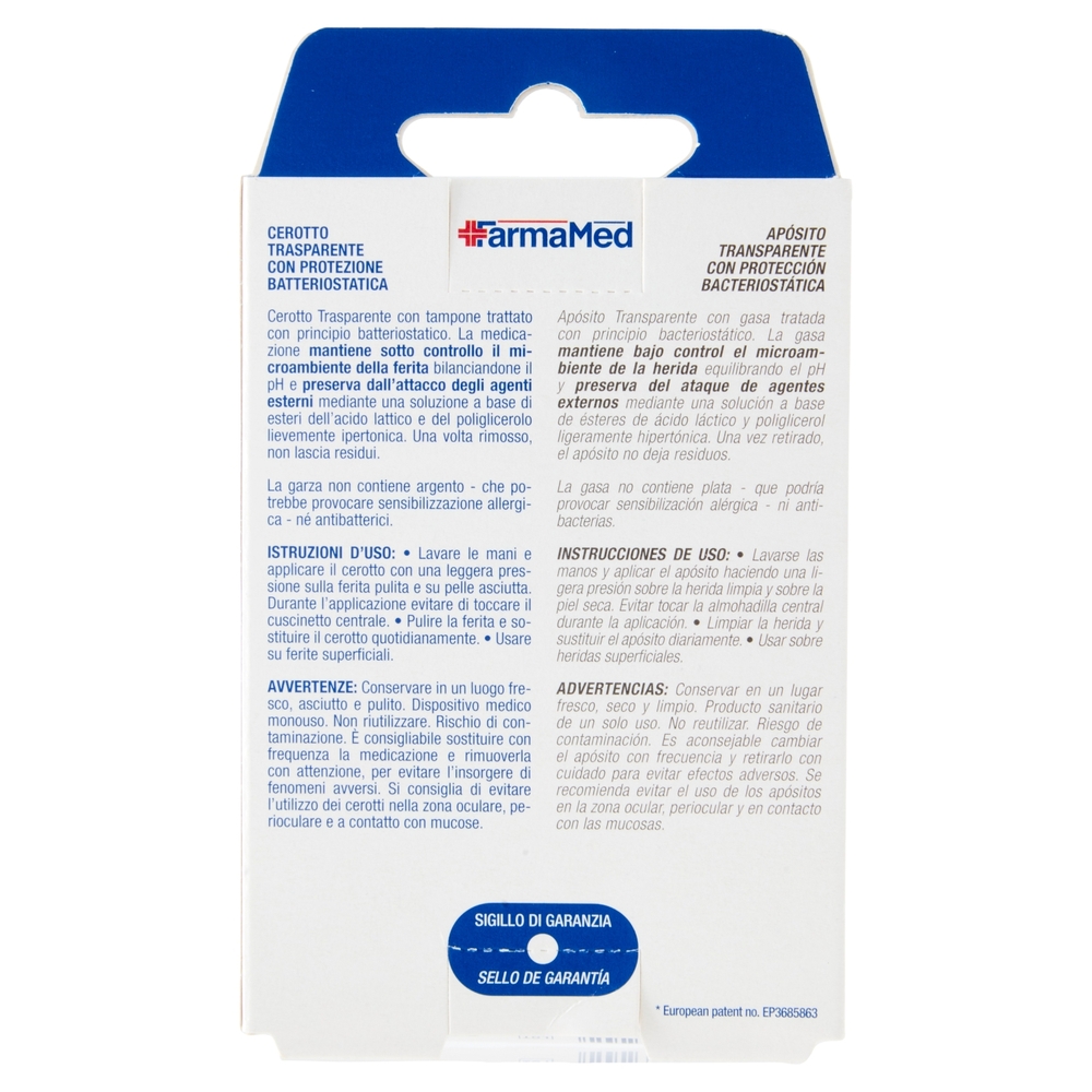 FarmaMed Cerotto Trasparente con protezione batteriostatica 24 pz